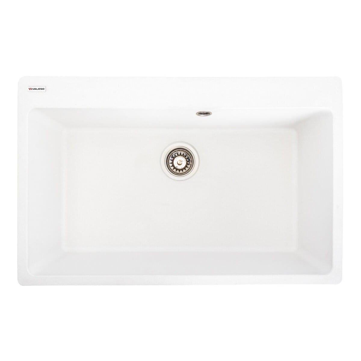 Мойка гранитная Valeso Bogema 780х500 врезная прямоугольная Белый матовый (PLTM-SP000047154)