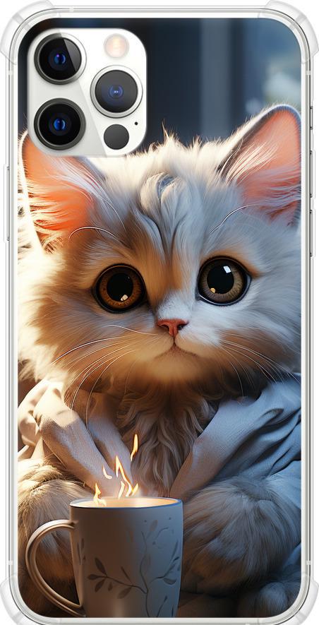 Чехол на iPhone 12 White cat (5646sp-2053-42517)