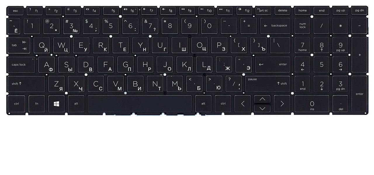 Клавиатура для ноутбука HP Spectre x360 15-ch подсветка клавиш (L50001-251)