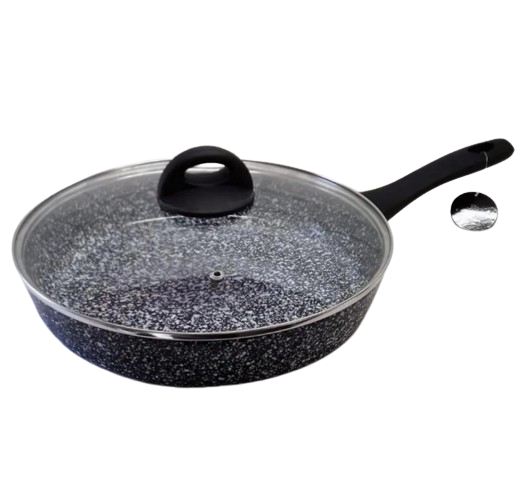 Сковорода Edenberg EB 3437 з кришкою та антипригарним гранітним покриттям 22 см