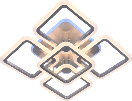 Люстра светодиодная акриловая Sirius LI8822/4+1 RGB 131W+10W Matt Silver