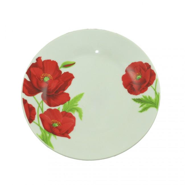 Тарелка Helios Мак полевой 19 см Белый (HL4344)