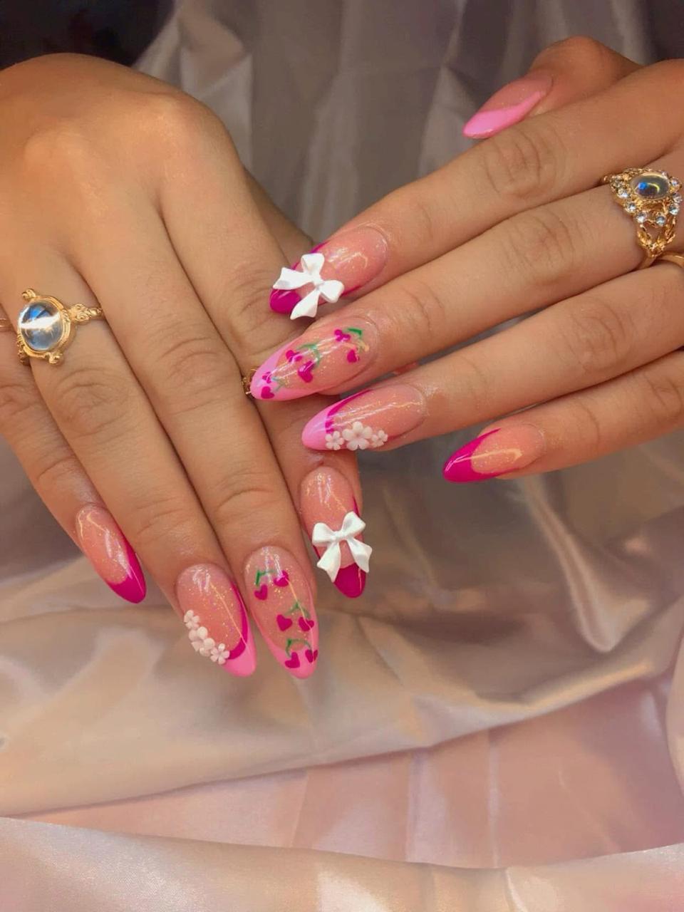 Накладные ногти с объемным дизайном Цветы сакуры с клеевыми пластинами 24 шт. Розовый (2743174714) - фото 3 Накладные ногти с объемным дизайном Цветы сакуры с клеевыми пластинами 24 шт. Розовый (2743174714) - фото 3