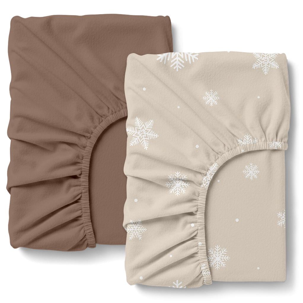 Простынь на резинке Cosas WINTER BEIGE фланель 90х200х20 см 2 шт. (4822052486047)