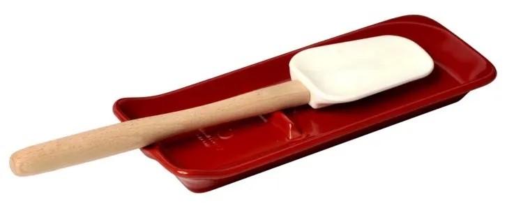 Подставка для ложки керамическая Emile Henry Kitchen Tools 22,5х10 см Красный (340262) - фото 2 Подставка для ложки керамическая Emile Henry Kitchen Tools 22,5х10 см Красный (340262) - фото 2