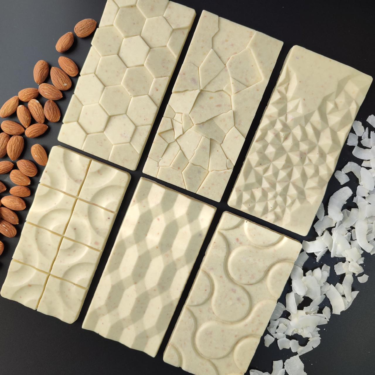 Белый шоколад Velvet 33% с миндалем/кокосом/кокосовым молоком 100 г (2117530974) - фото 4