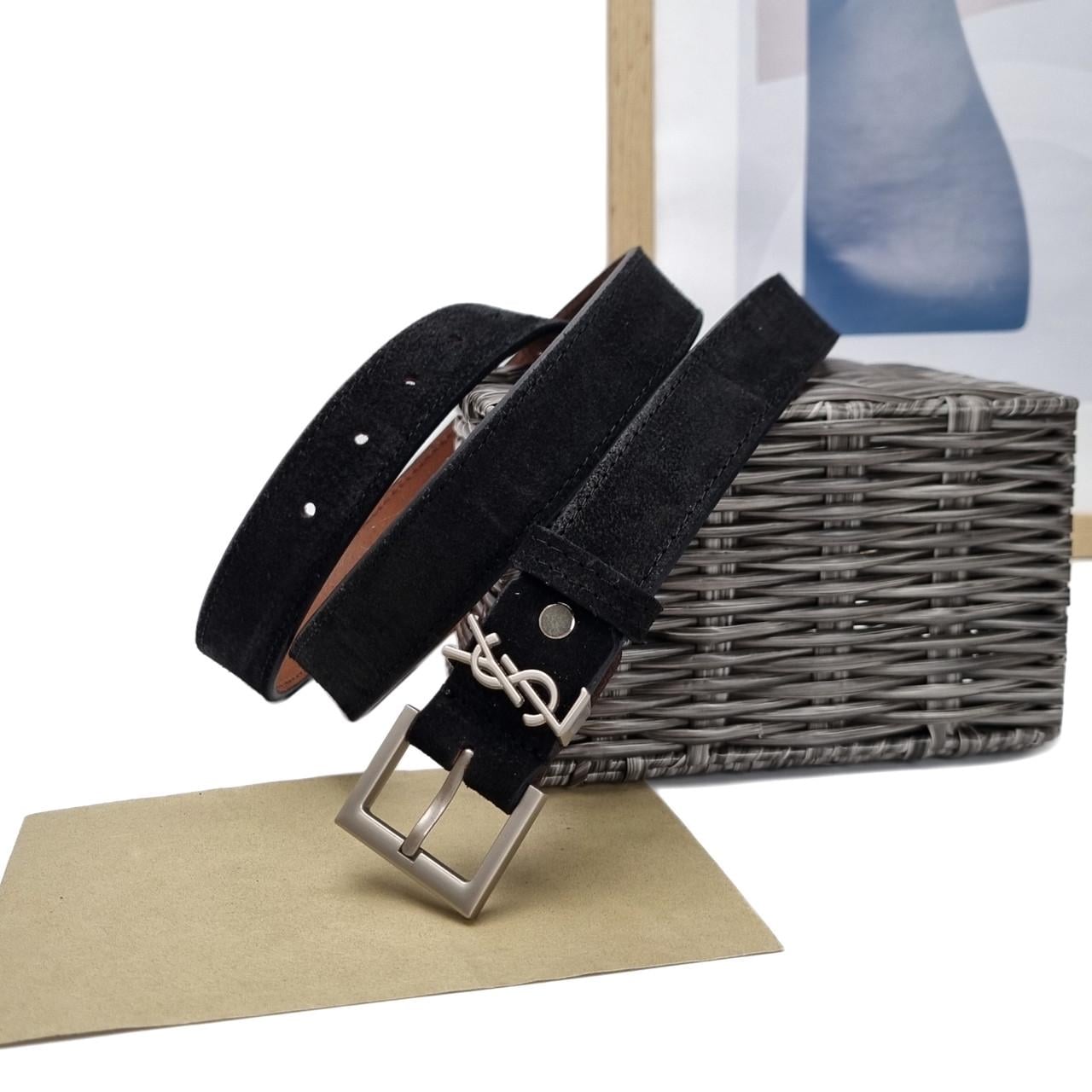 Ремінь жіночий Sfip брендовий натуральна замша Чорний (C30-01-6)