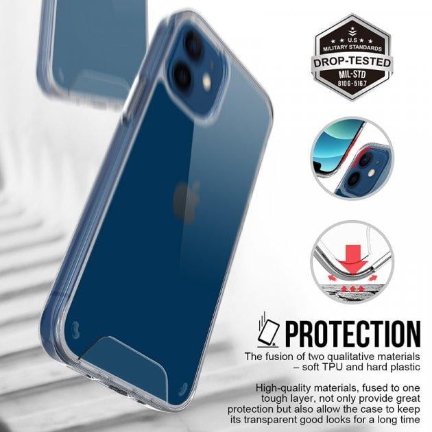 Противоударний Силиконовый Чехол Space Silicone Case для iPhone 12 Прозрачный - фото 3