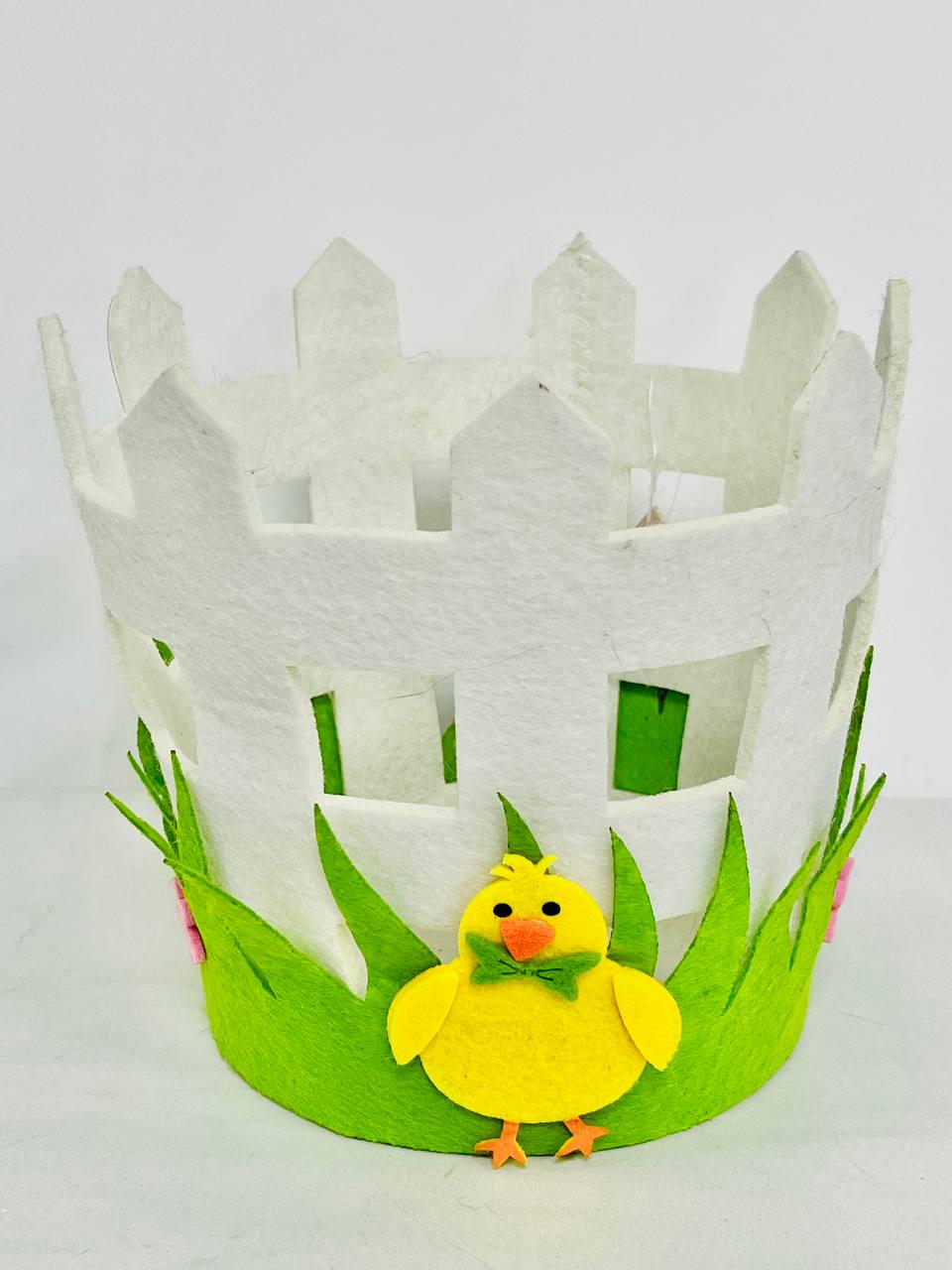 Кошик великодній декоративний Melinera d 18 см Білий