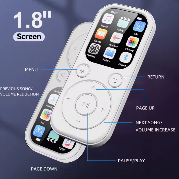 MP3/MP4-плеєр з HiFi та Bluetooth 5.4 Чорний (МПЧ15) - фото 3 MP3/MP4-плеєр з HiFi та Bluetooth 5.4 Чорний (МПЧ15) - фото 3