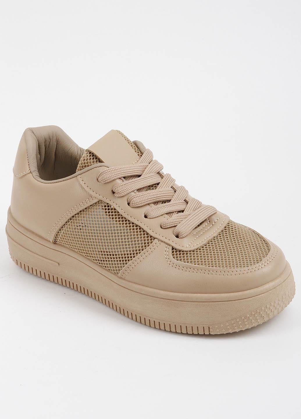 Кеды женские Fashion KJ11-4 339468 р. 37 Бежевый (339468_37)