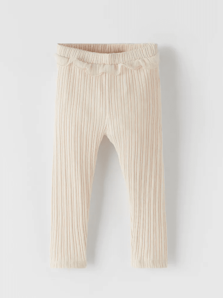 Лосины ZARA для девочки 2-3 года 98 см Молочный (ZR-00014)