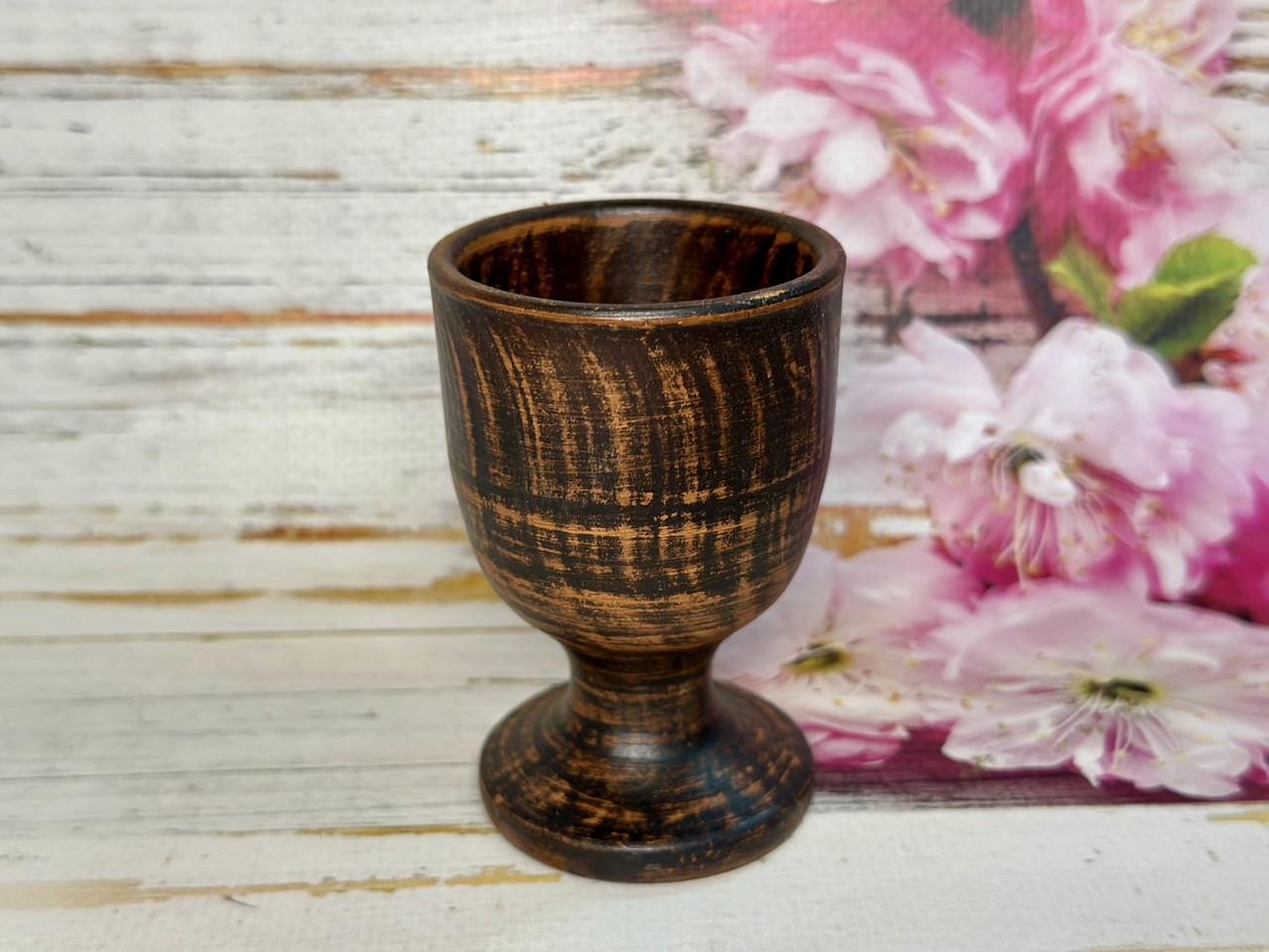 Стопка из красной глины на ножке 50 мл (1386033603)