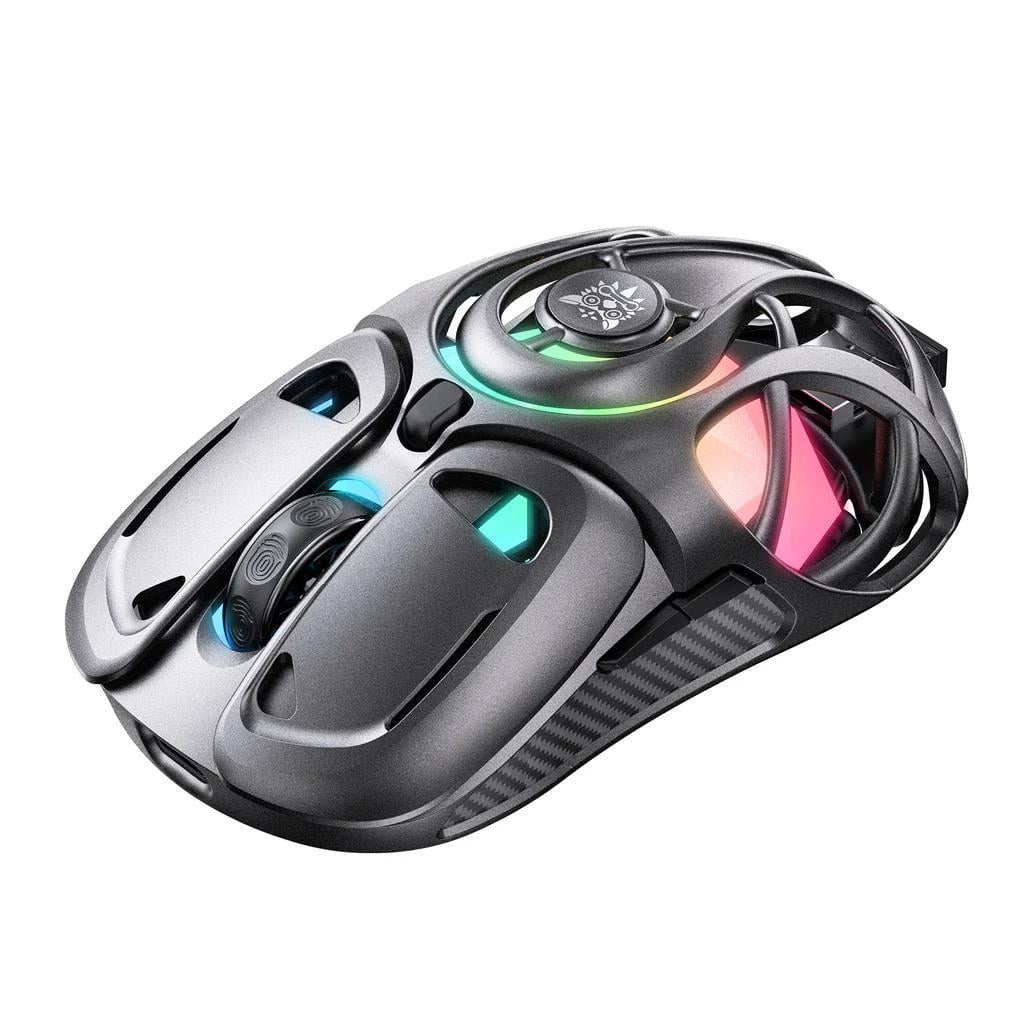Мышка беспроводная игровая Onikuma DM-02 Pro RGB Серый (78437787)