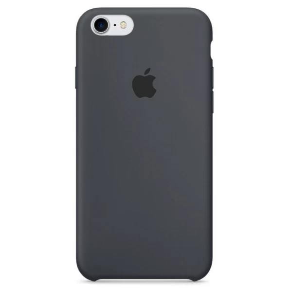 Силиконовый Чехол Накладка Silicone Case для iPhone 7/8/SE 2020 Закрытый низ Dark Grey