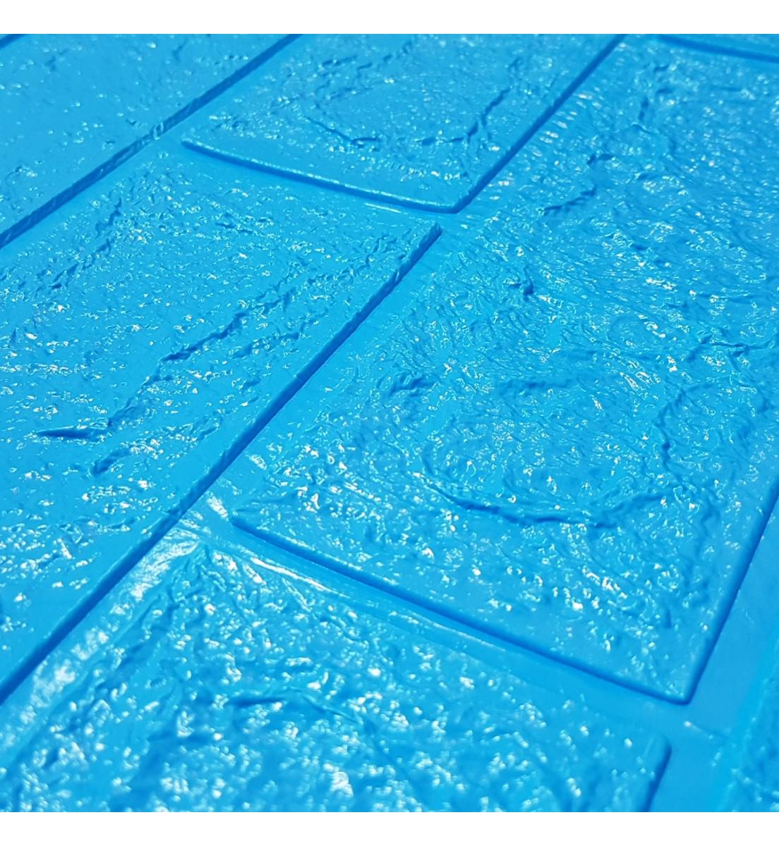 3D-панель под кирпич самоклеющаяся 3080x700x3 мм Синий - фото 4