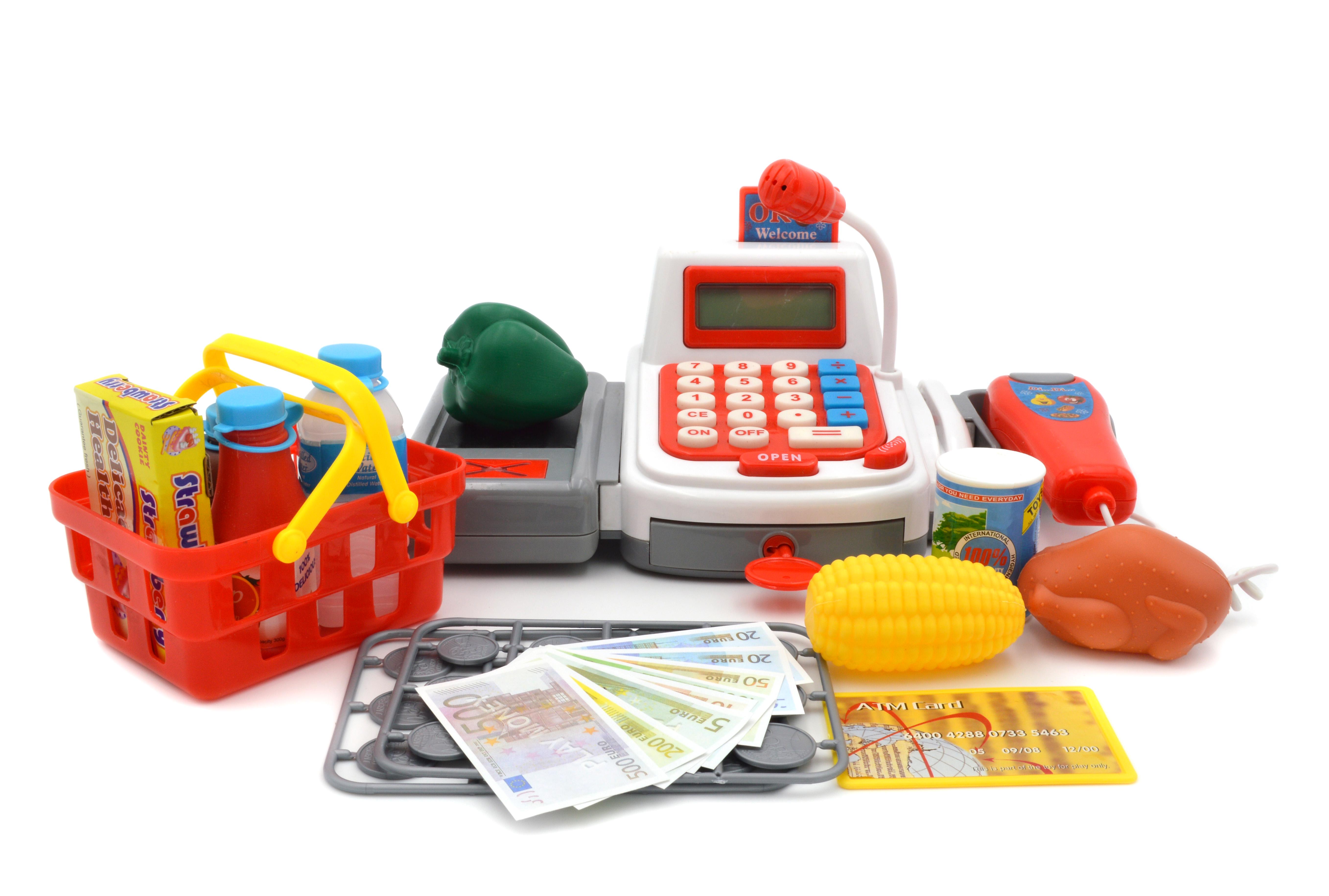 Дитячий ігровий набір Супермаркет 2294 з касою/грошима/картою/продуктами (2294) Дитячий ігровий набір Супермаркет 2294 з касою/грошима/картою/продуктами (2294)