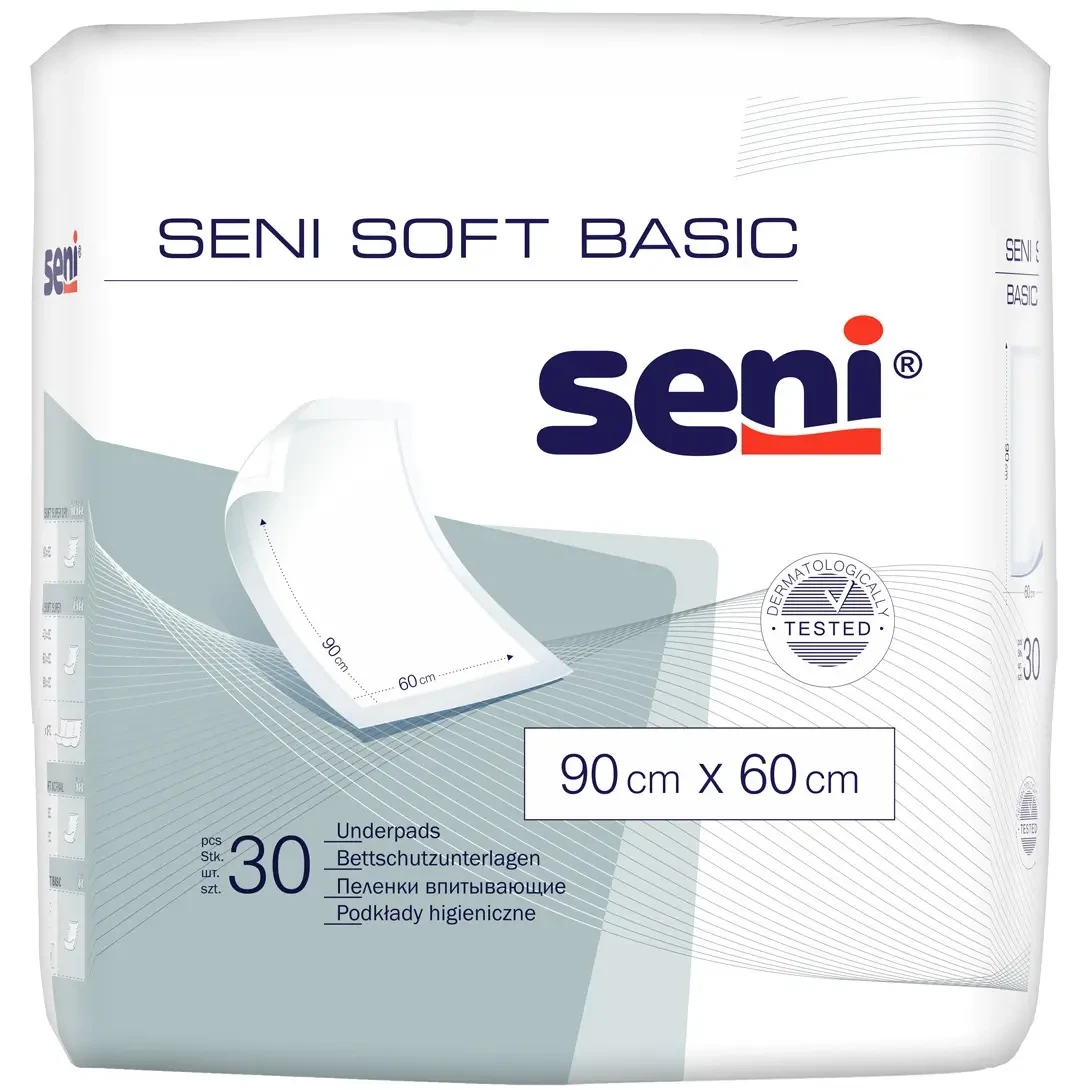 Пеленки гигиенические SENI SOFT BASIC 60х90 см №30 (000005865)