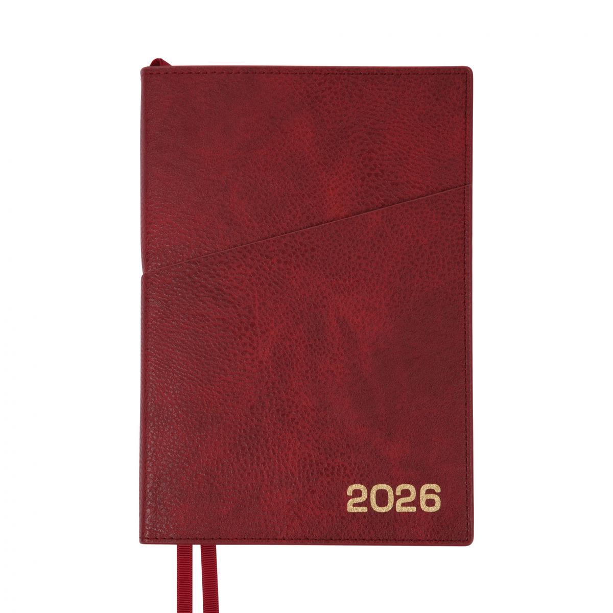 Дневник датированный 2026 Leo Planner Credo A5 368 стр. Бордовый (252645)