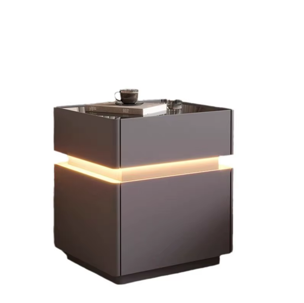 Тумба смарт для дома XXF02 с LED-подсветкой/сейфом/беспроводная зарядка/Bluetooth Серый (33083343)