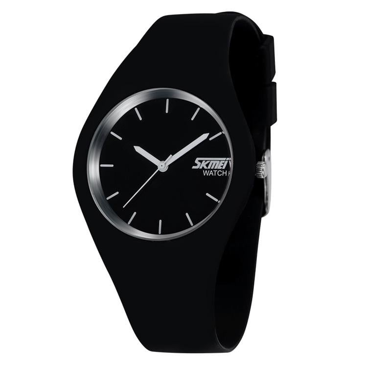 Наручний годинник жіночий Skmei 9068 rubber Чорний