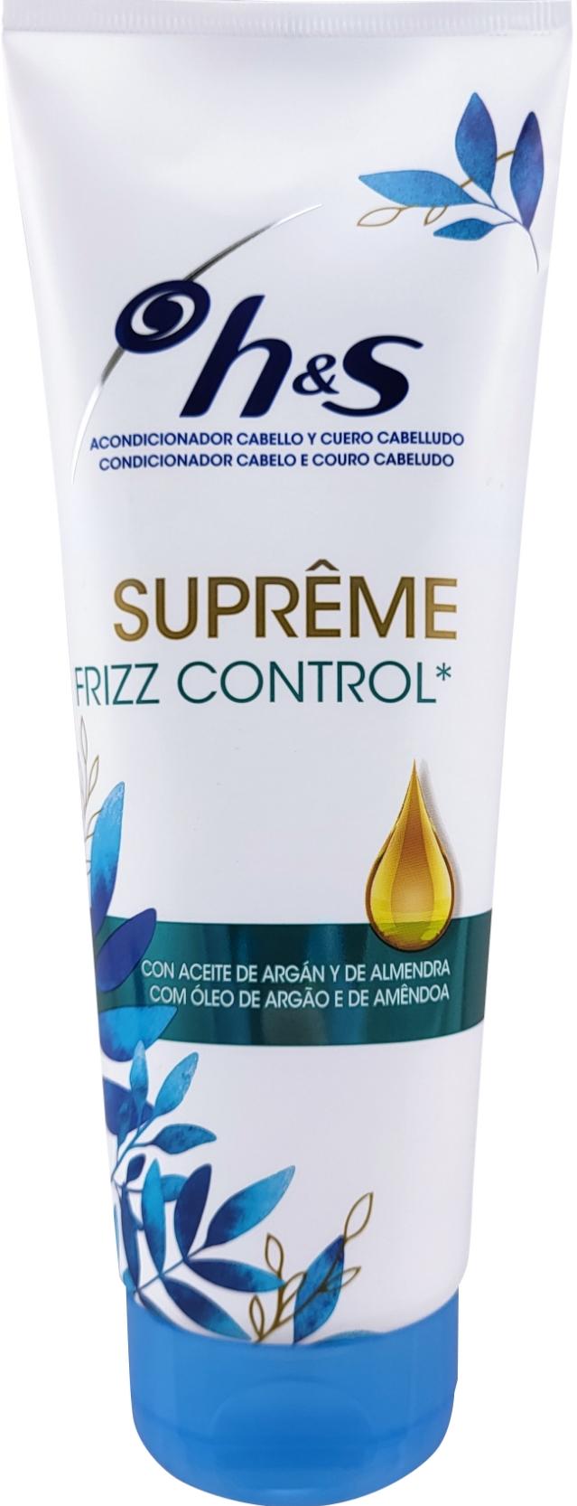 Бальзам Head&Shoulders Supreme Frizz Control з маслом Аргани та Мигдалем 220 мл - фото 1