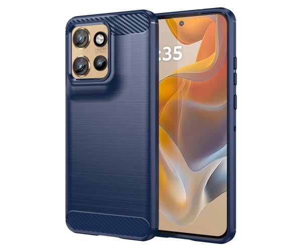 Чехол - накладка Polished Carbon для Motorola Edge 50 Neo Синий Чехол - накладка Polished Carbon для Motorola Edge 50 Neo Синий