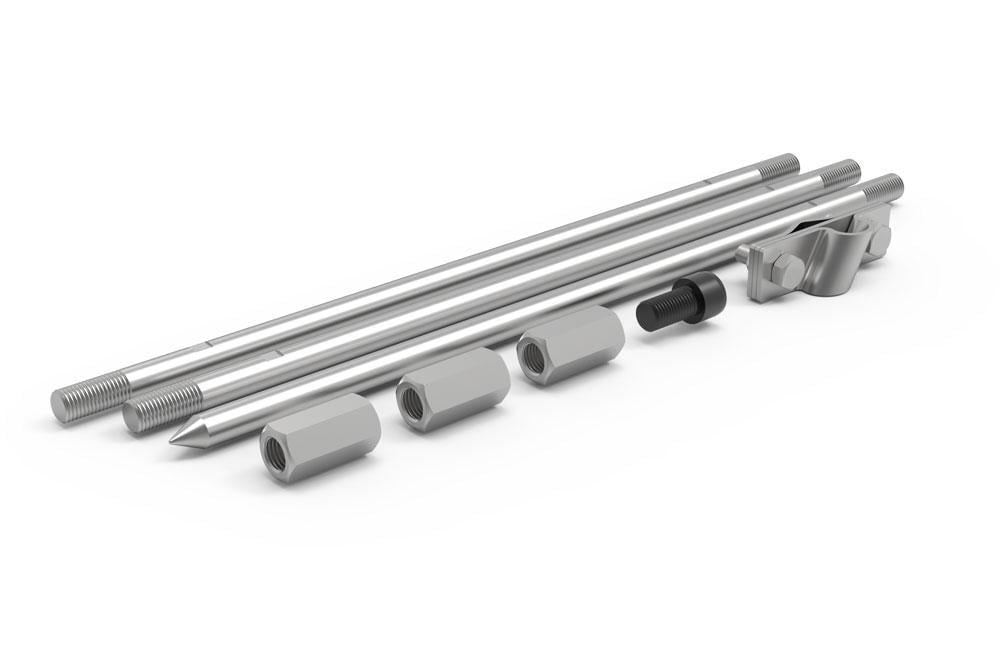 Стрижень заземлення E.NEXT ø 16 мм 4,5 м різьбовий оцинкована сталь комплект (7500401)