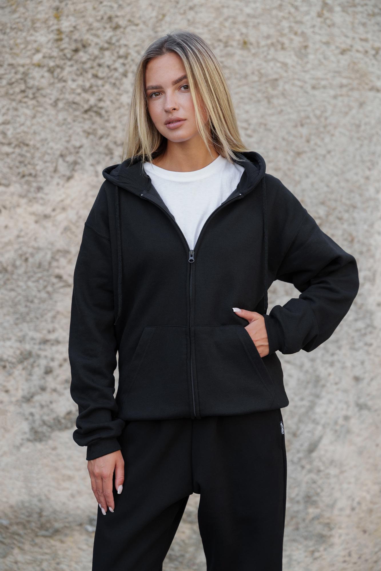 Худи-зип с принтом Without Calomity  Black S/M Black (S/M8055788) - фото 11