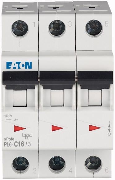 Автоматический выключатель Eaton Moeller 3p 6 kA PL6 C16 (286601) Автоматический выключатель Eaton Moeller 3p 6 kA PL6 C16 (286601)