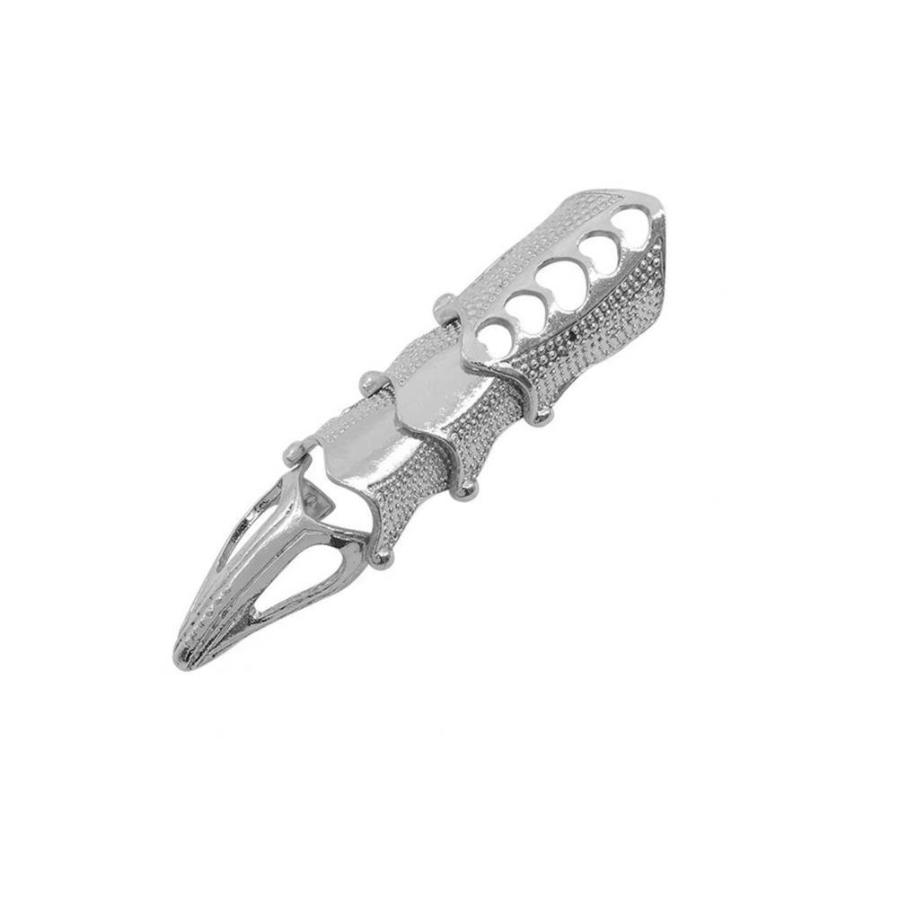 Кільце кіготь на весь палець з рухомими сегментами Сріблястий (2689612475)