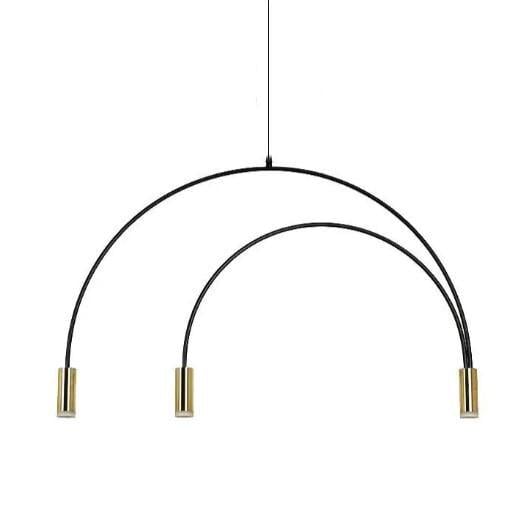 Люстра підвісна мінімалістична дугоподібна на 3 плафони (0001)