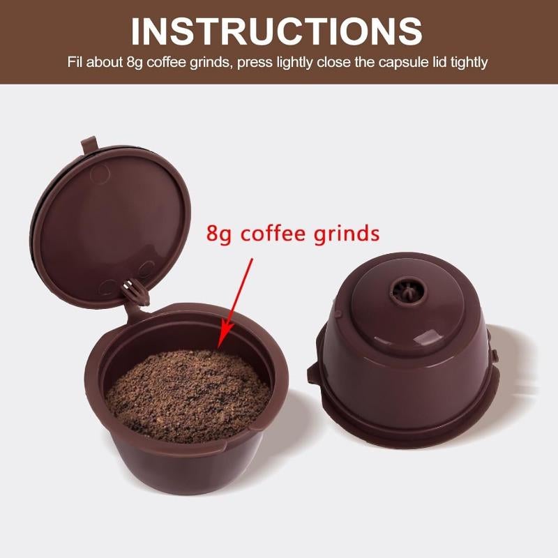 Многоразовая кофейная капсула для Nescafe Dolce Gusto/Nespresso 1 шт. с фильтром экологическая Коричневый - фото 7