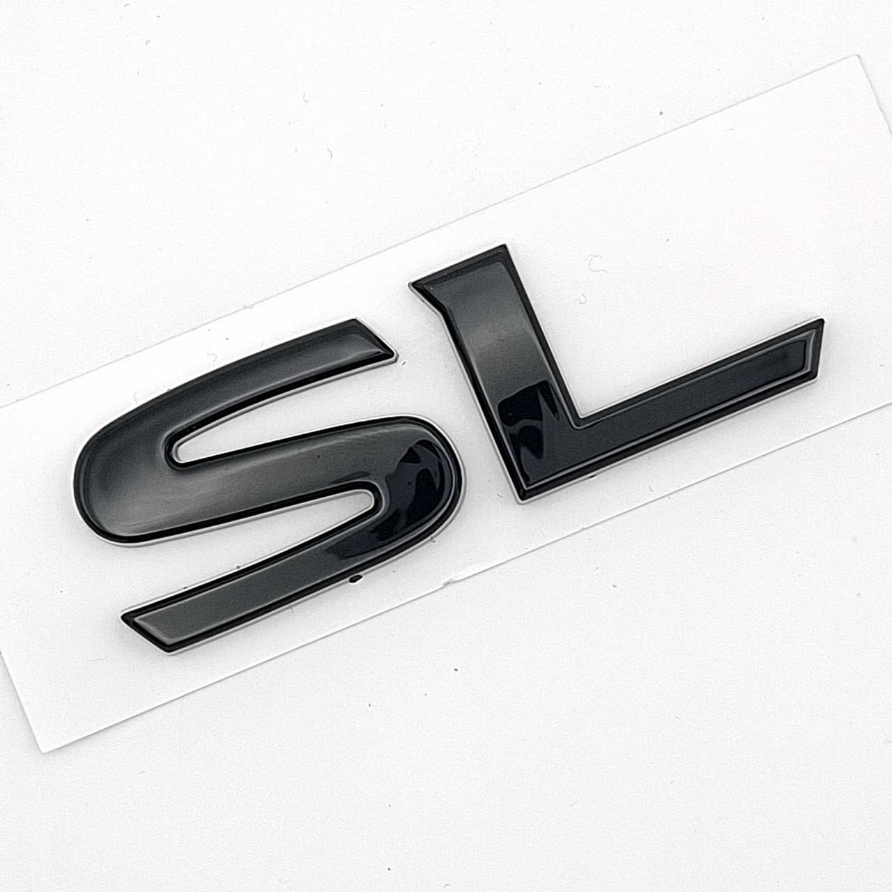Эмблема надпись SL Nissan ABS 7х2,4 см Черный глянцевый (2849248651)