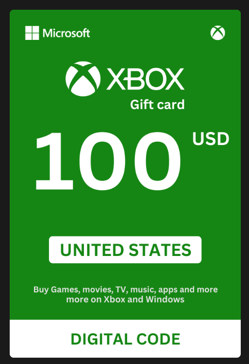 Карта пополнения Xbox Live Gift Card 100 USD (22736392)