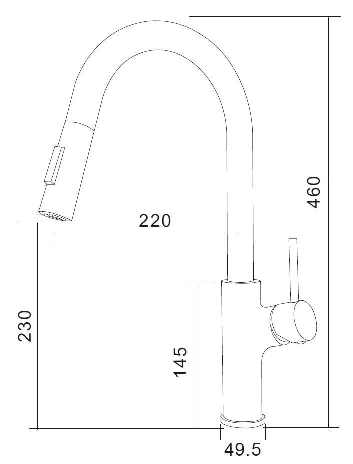 Комплект з кухонної мийки Gunter&Hauer Ruwer 5522 Black та кухонного змішувача Gunter&Hauer MOND Br - фото 19