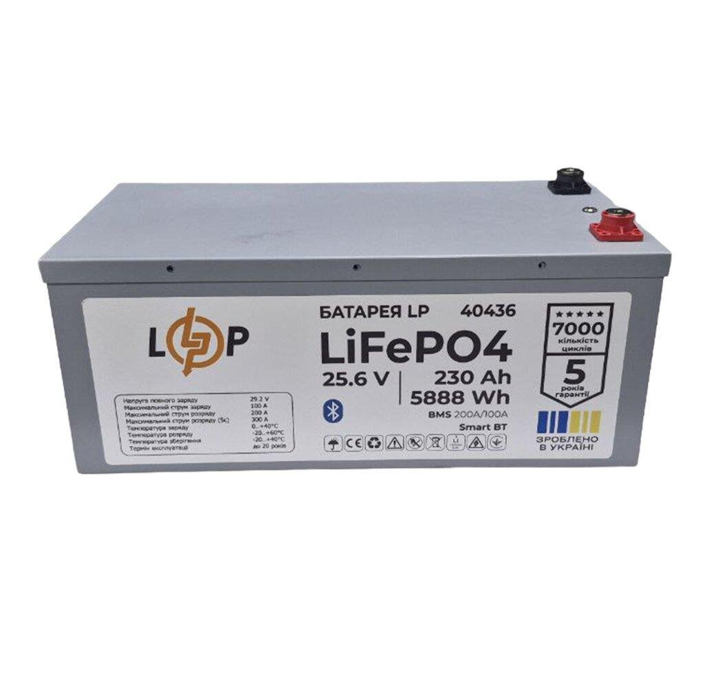 Акумулятор LP LiFePO4 25,6V 230 Ah метал Smart BT (2888265904)