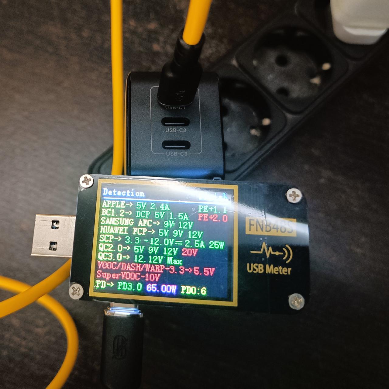 Зарядний пристрій мережевий UGREEN 65W GaN Fast Charger 3-Port Type-C (25397382) - фото 10