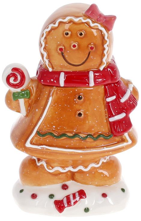 Банка для сладостей Пряничная Девочка 9х6х14 см 170 мл керамика (BD-923-274)