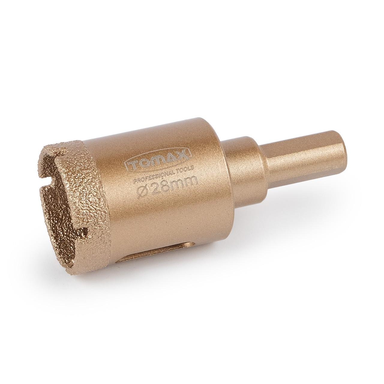 Коронка для плитки/керамогранита TOMAX 28 мм алмазная (1465336372) - фото 1