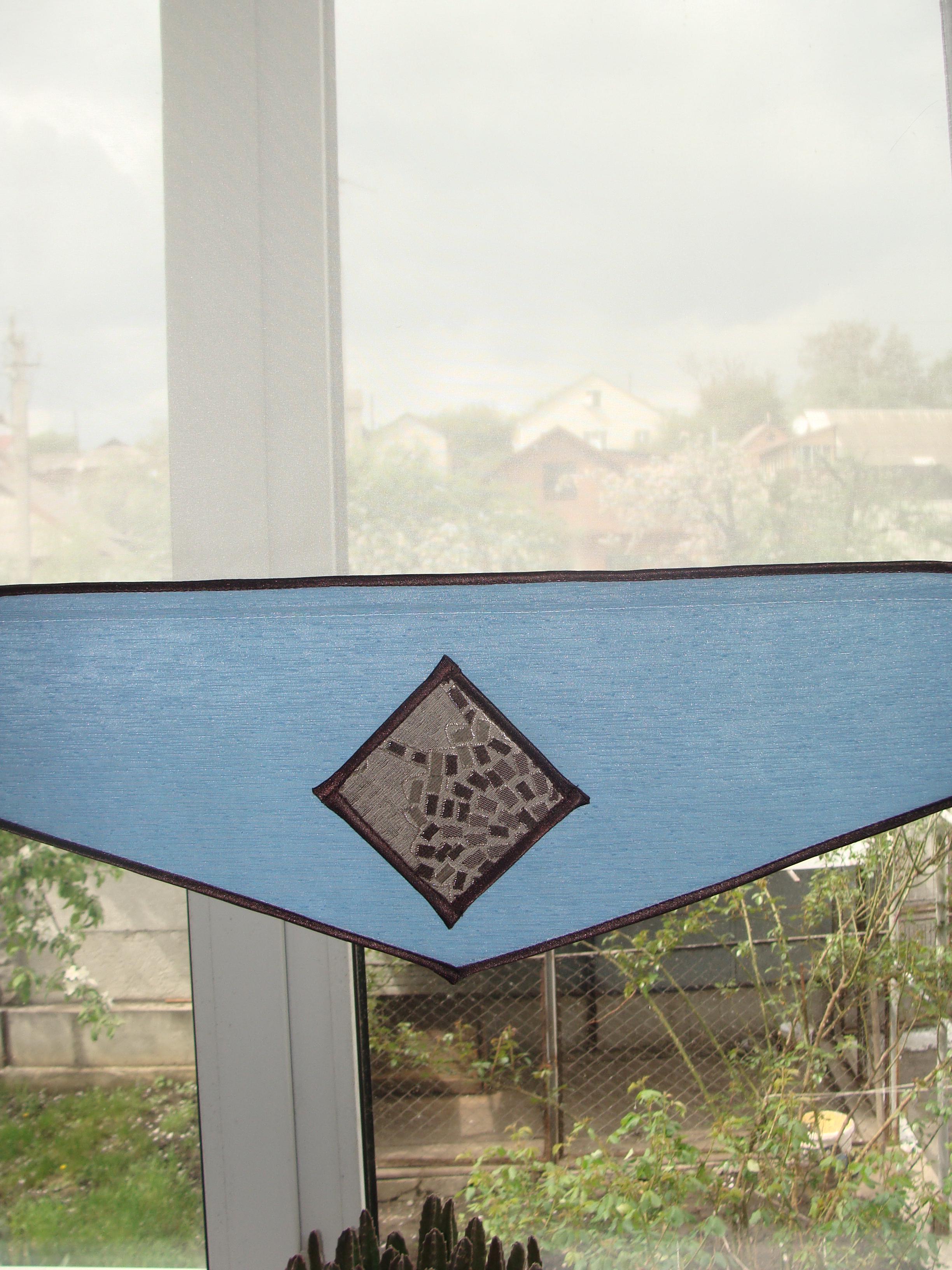 Комплект панельних фіранок Firanka Мозаїка 5 шт. карниз 200 см Блакитний з бежевим і шоколадним (13п) - фото 4 Комплект панельних фіранок Firanka Мозаїка 5 шт. карниз 200 см Блакитний з бежевим і шоколадним (13п) - фото 4