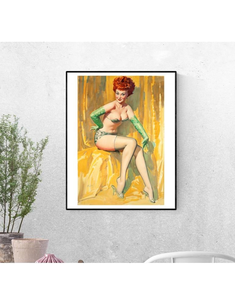 Постер Девушка в нижнем белье размер А-5 (pin_up_023001_Poster)