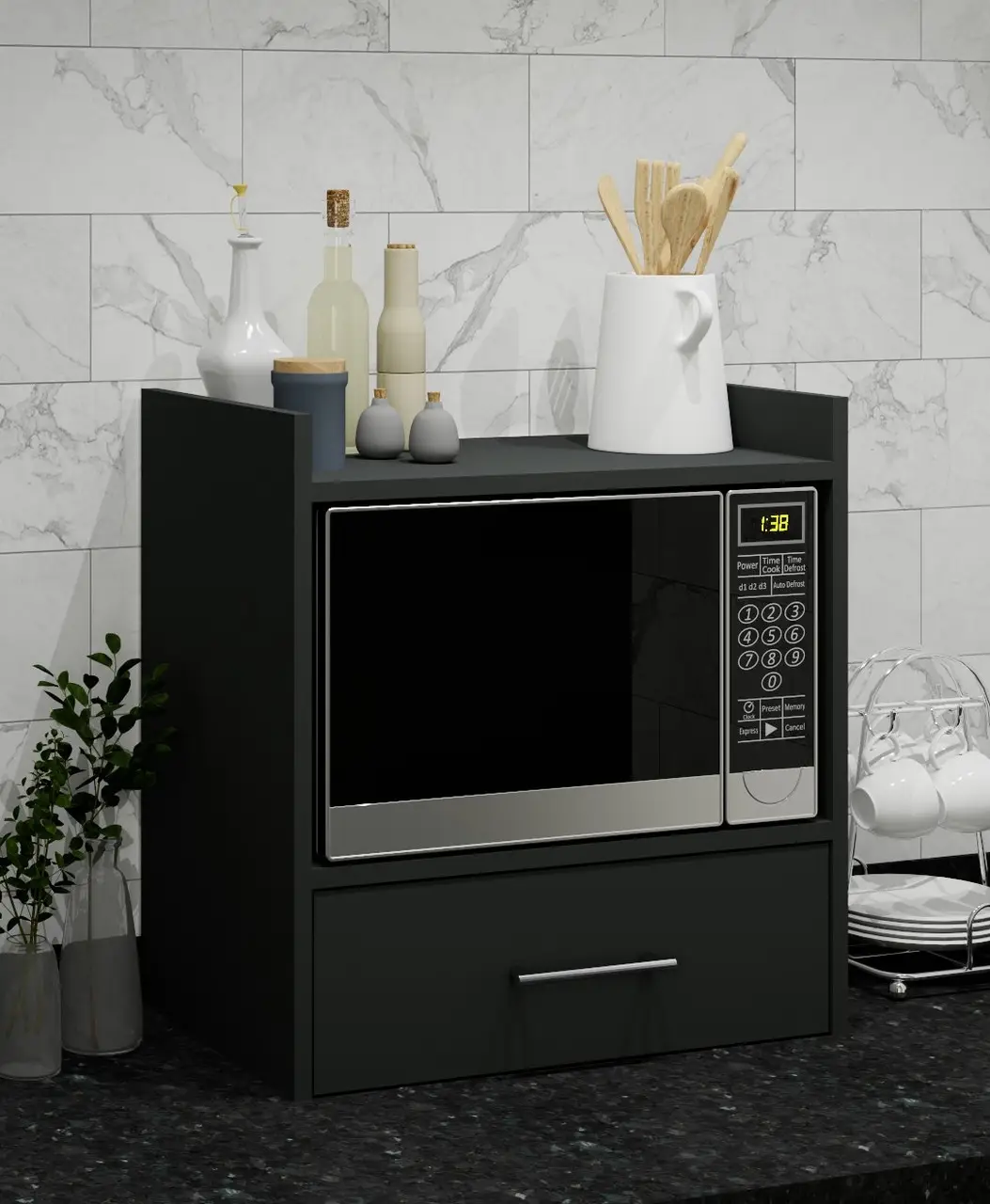 Полиця для мікрохвильової печі Антрацит (Мікро-4-4) - фото 1