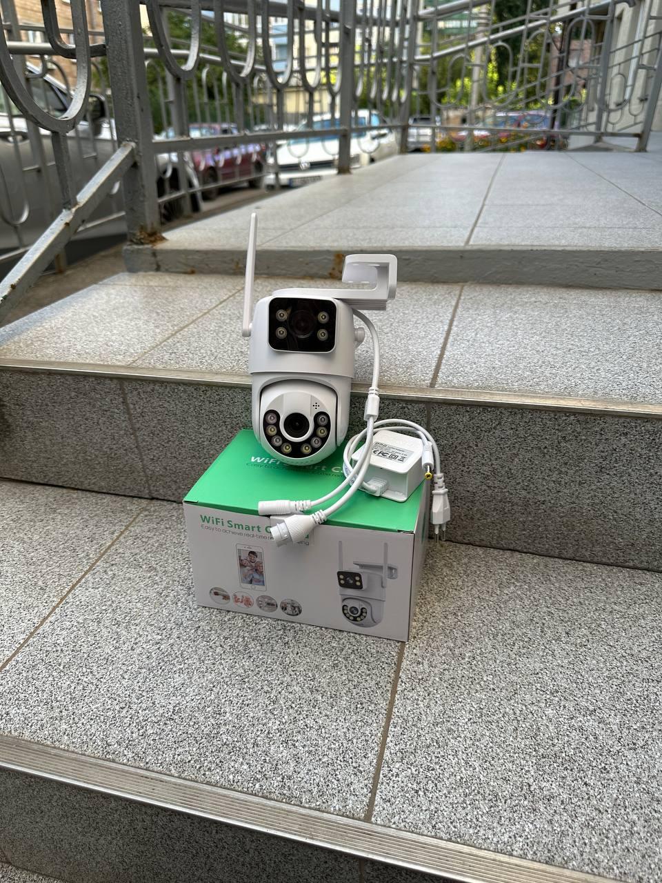 Камера відеоспостереження вулична ICSEE IP Wi-Fi 2 об'єктива 8Mp (2491164506) - фото 9