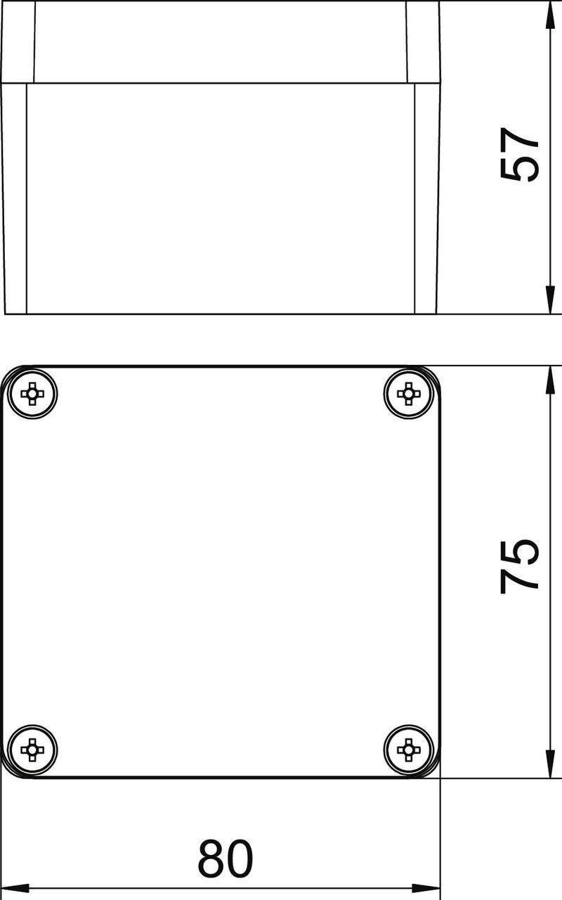 Розподільча коробка зовнішня OBO bettermann 80х75х57 мм Мх08 IP66 Алюміній (2011308) - фото 2