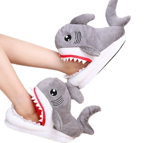 Тапочки домашние Акулы плюш р. 35-40 Grey (122139) Тапочки домашние Акулы плюш р. 35-40 Grey (122139)
