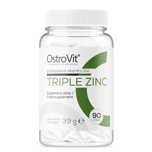 Микроэлемент Цинк для спорта OstroVit Triple Zinc 90 Caps - фото 1