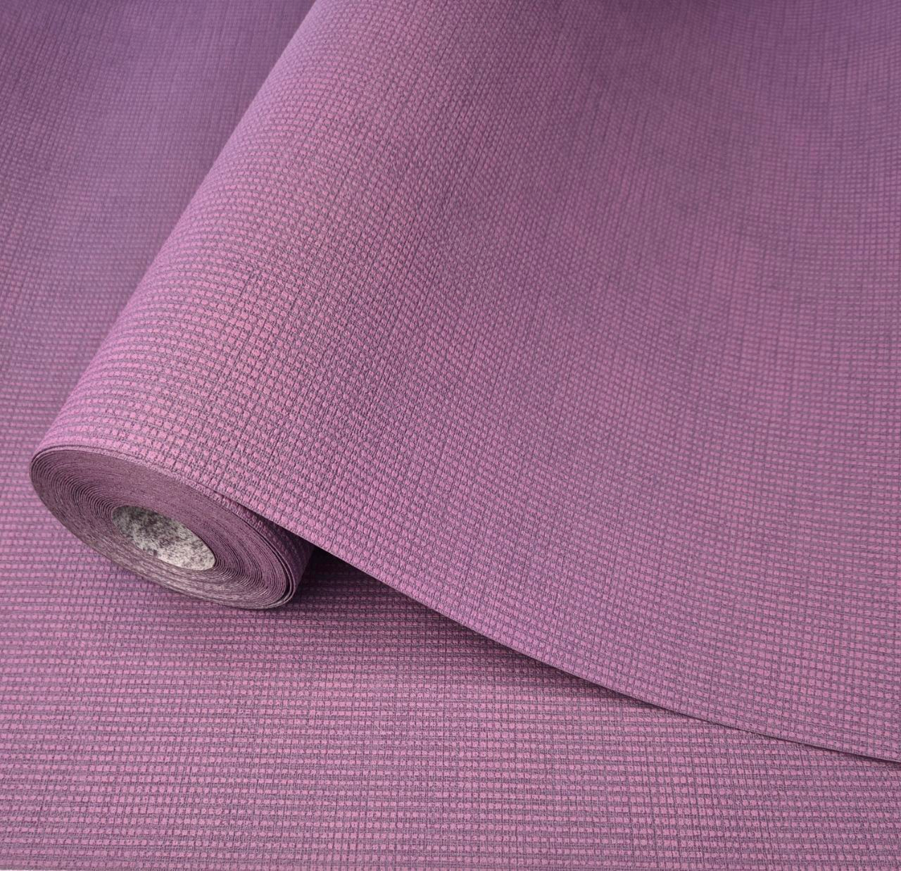 Обои виниловые 6027-80 однотонные текстурные для спальни/гостиной/прихожей 10x0,53 м Сиреневый (2560458408)