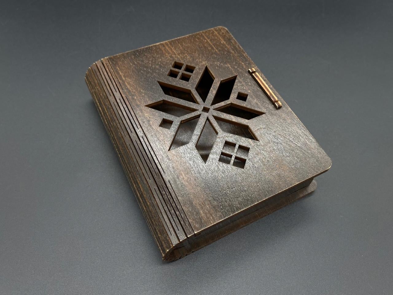 Шкатулка-купюрница тонированная с перфорацией 14х11,5х3,5 см (KF-017-45)