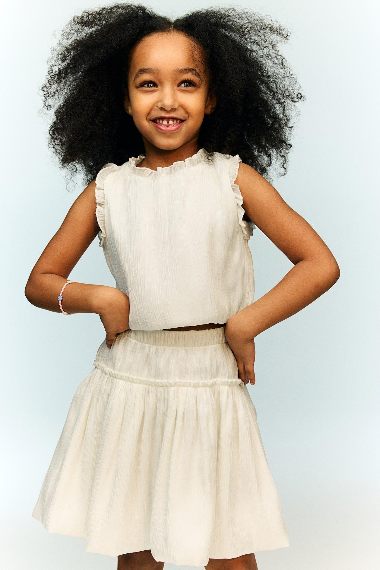 Топ H&M 1275402 134 см Белый